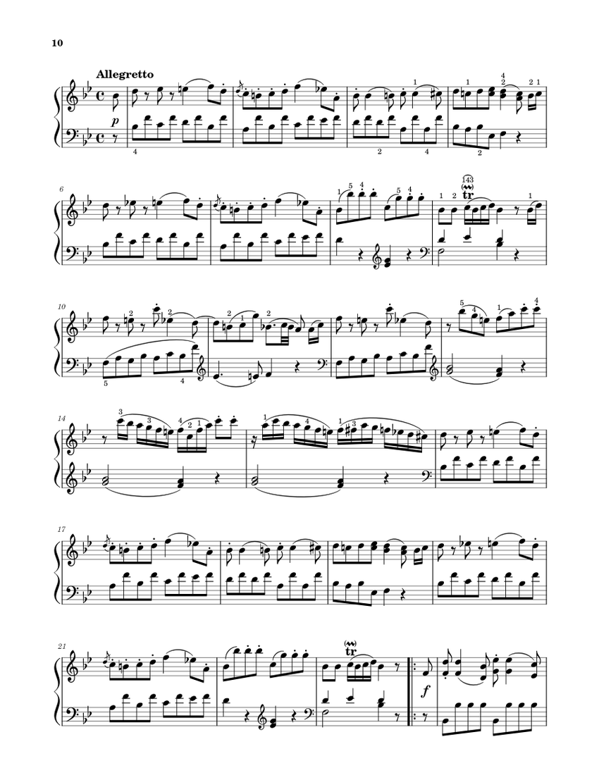 Sonata No. 17, 3rd Movement K. 570 Sheet music for Piano