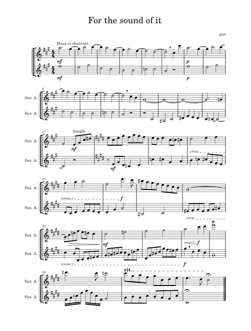 For the sound of it