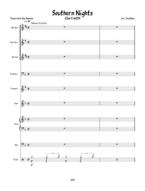Southern Nights (Glen Campbell) - arr Jim Baker