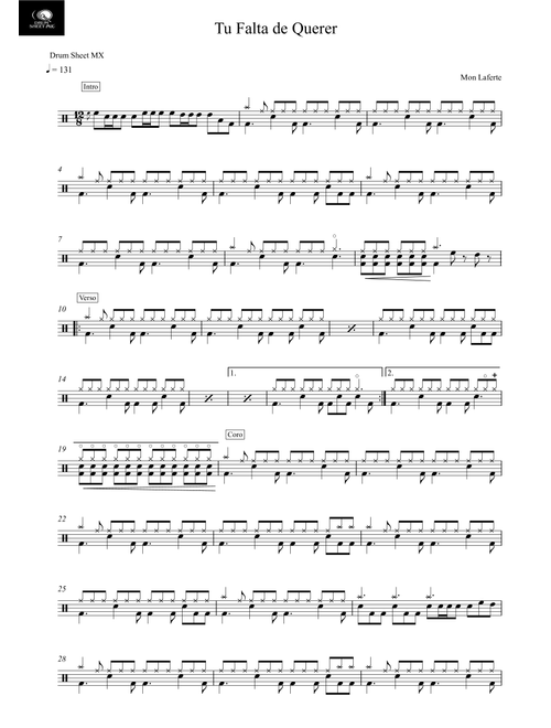 Tu Falta De Querer (Arr. Drum Sheet MX) - Mon Laferte, Manu Jalil (Drums)