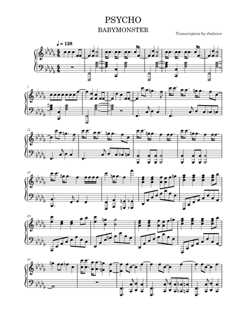 PSYCHO — BABYMONSTER (베이비몬스터) [Piano Version]