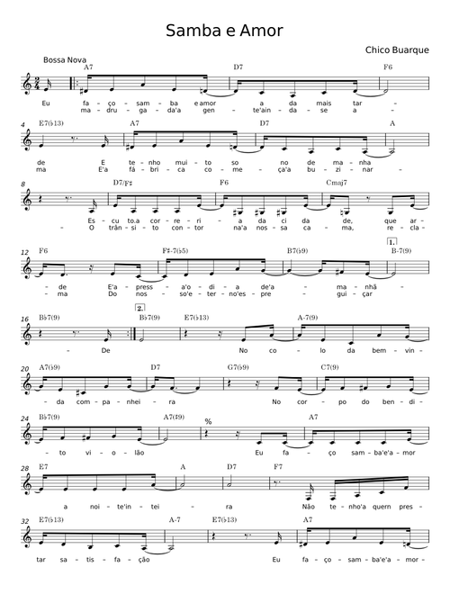 Samba e amor - Chico Buarque