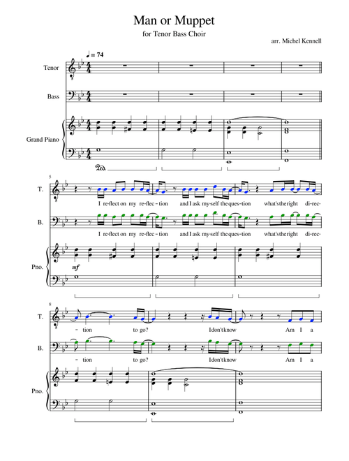 Man or Muppet for Tenor Bass Choir