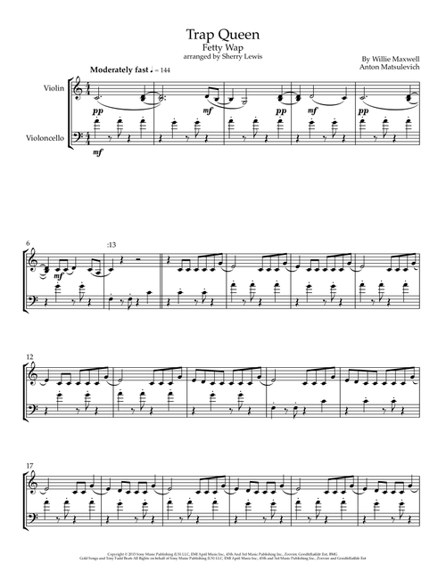 Trap Queen (Arr. Sherry Lewis) - Fetty Wap (Instrumental Duet)