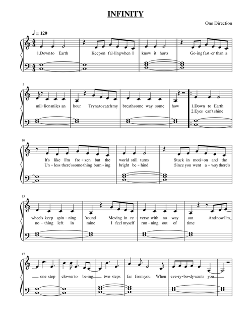 Infinity – One Direction