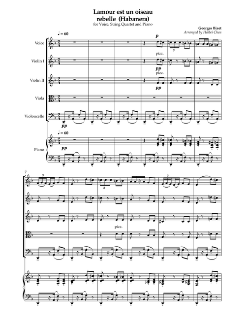 L’amour est un oiseau rebelle (Habanera) (Arr. Haibei Chen) - Bizet — Carmen (Small Ensemble)