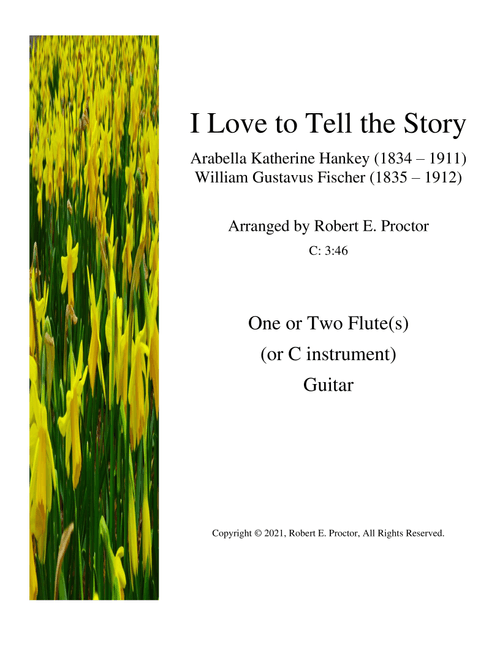 I Love to Tell the Story for 1-2 Flute(s) or C instrument and Guitar (Arr. Robert E. Proctor) - Arabella Katherine Hankey, William Gustavus Fischer (Instrumental Duet)