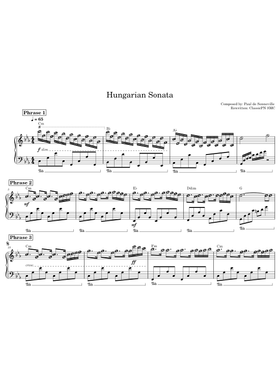 Hungarian Sonata - Paul de Senneville - reformatted YWCM Sheet
