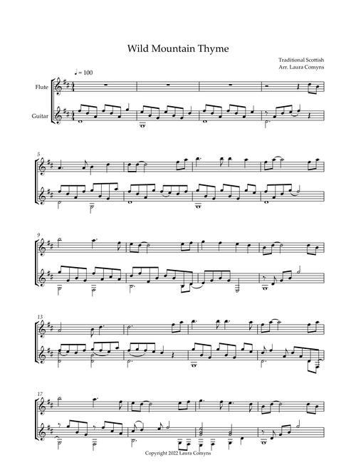 Wild Mountain Thyme (Arr. Laura Comyns) - Traditional Scottish (Instrumental Duet)