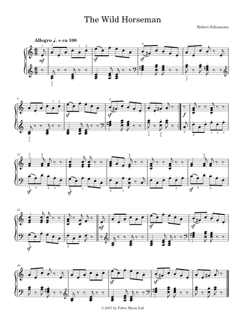 The Wild Horseman - Robert Schumann (Solo)