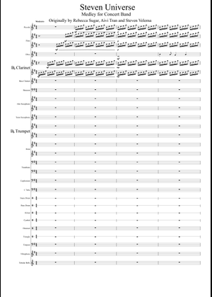 Steven Universe Collection Sheet Music for Trombone, Tuba, Flute, Oboe ...