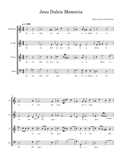 Jesu, dulcis memoria – Tomás Luis de Victoria
