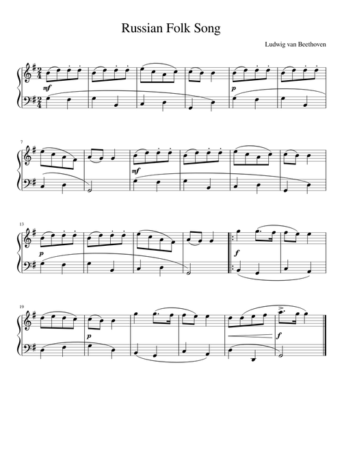 Russian Folk Song - Beethoven