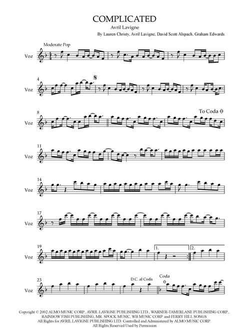 Complicated (Arr. Amorel) - Avril Lavigne (Alto Sax Solo)