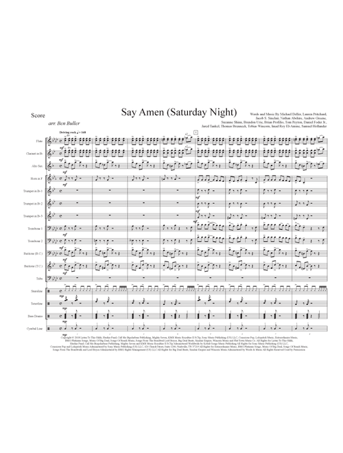 Say Amen (Saturday Night) (Arr. Ben Buller) - Panic! At The Disco (Marching Band)