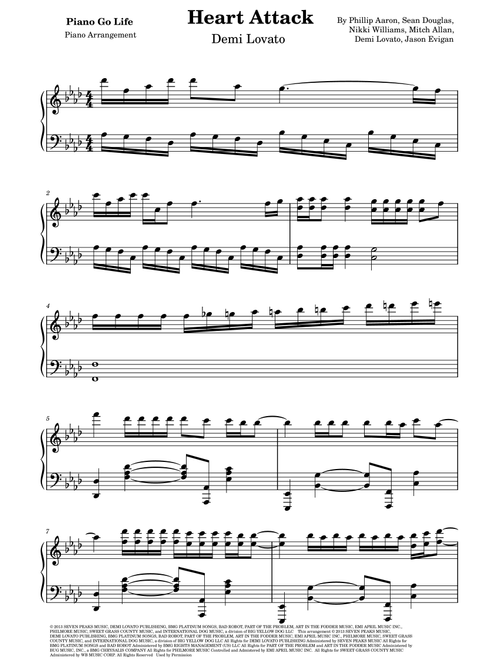 Heart Attack (Arr. Piano Go Life) - Demi Lovato (Piano Solo)