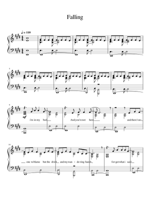 Play Official version of Falling Sheet Music by Harry Styles for Piano ...