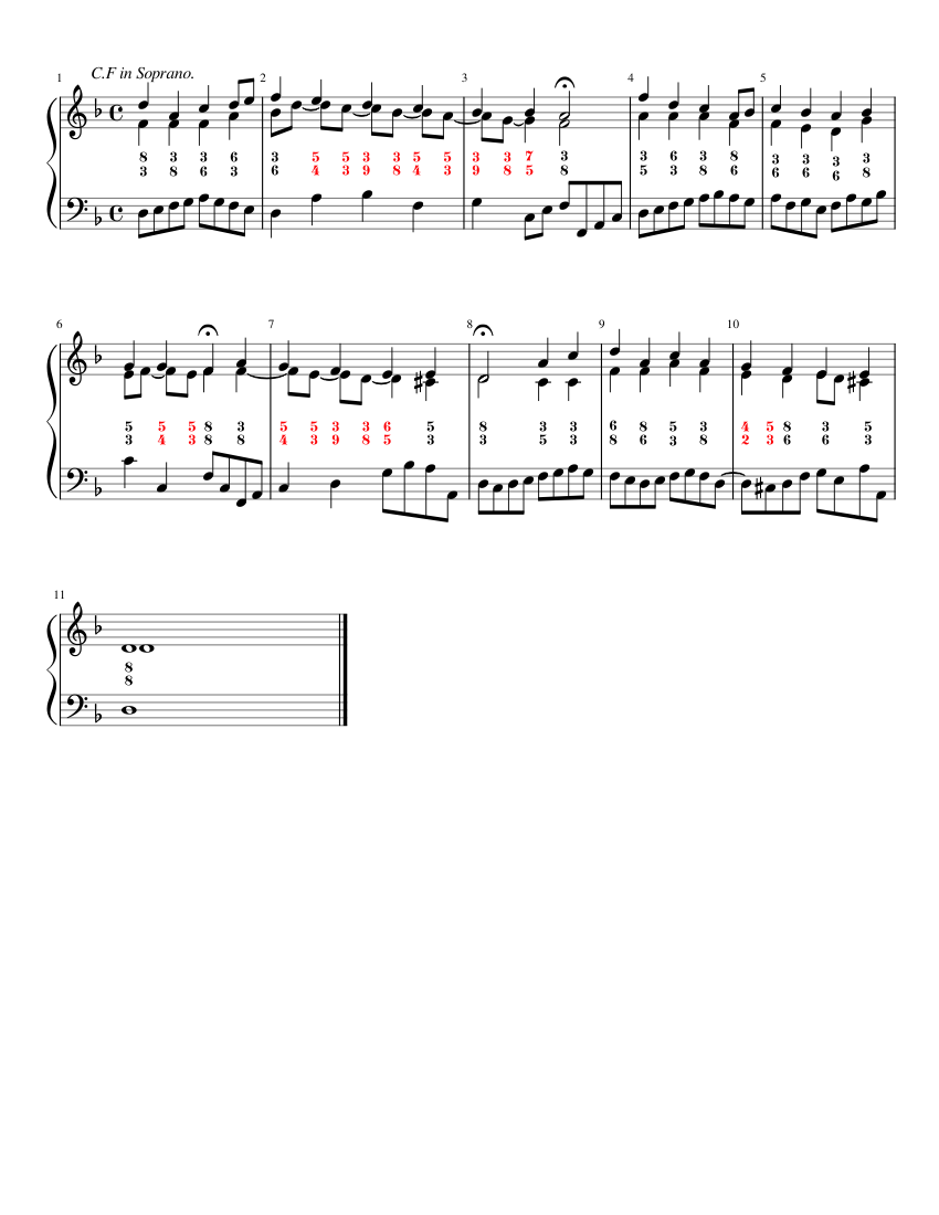 3 part exercise Sheet music for Piano (Solo) Easy | Musescore.com