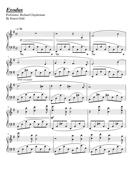 Exodus -Richard Clayderman-
