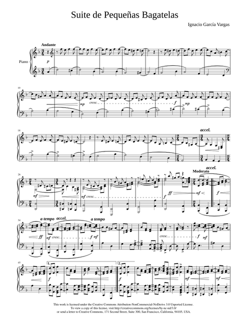 Suite de pequeñas bagatelas (suite of little bagatelles)