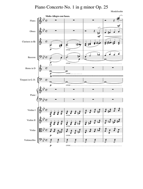 Mendelssohn Piano Concerto No. 1 in G minor Op. 25