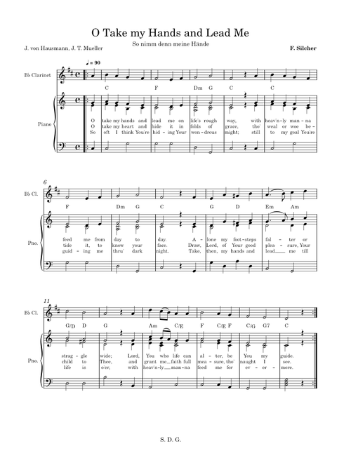 O Take my Hands and Lead Me - psalm étude