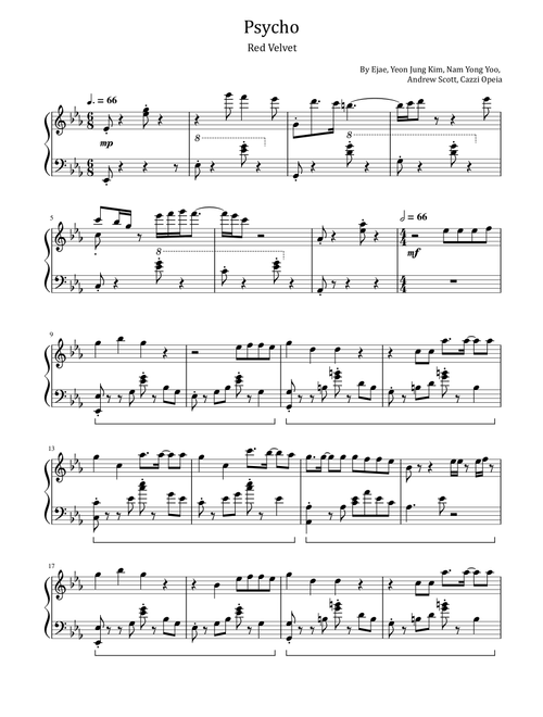 Psycho (Arr. poon) - Red Velvet (Piano Solo)