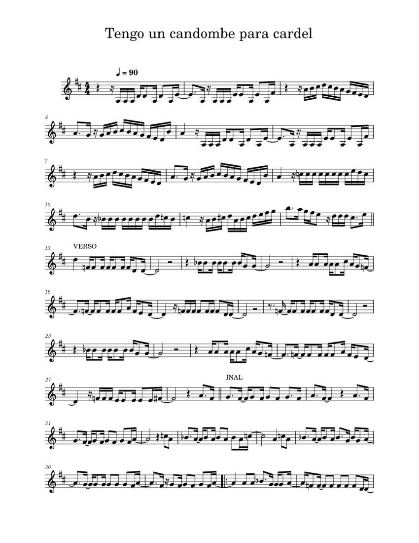 Tengo un candombe para cardel - piano tutorial
