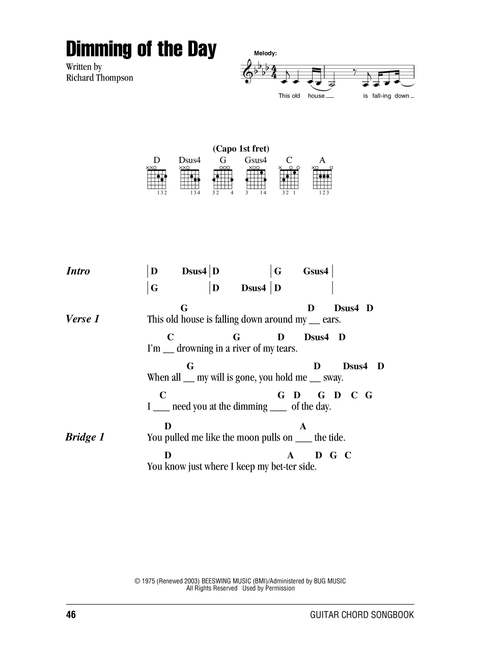 Dimming Of The Day - Bonnie Raitt (Guitar Chords-Lyrics)