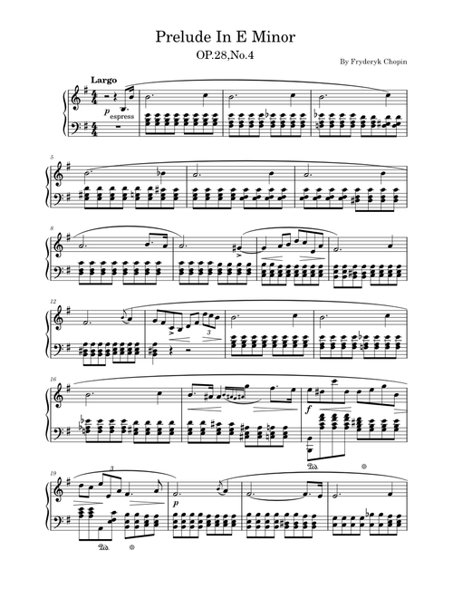 Prelude in E Minor – Frédéric Chopin