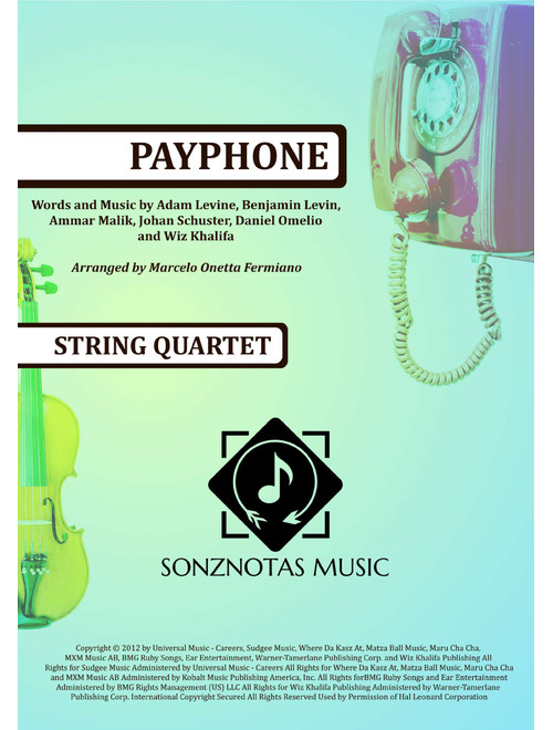 Payphone (Arr. Marcelo Onetta Fermiano) - Maroon 5 Featuring Wiz Khalifa (String Quartet)