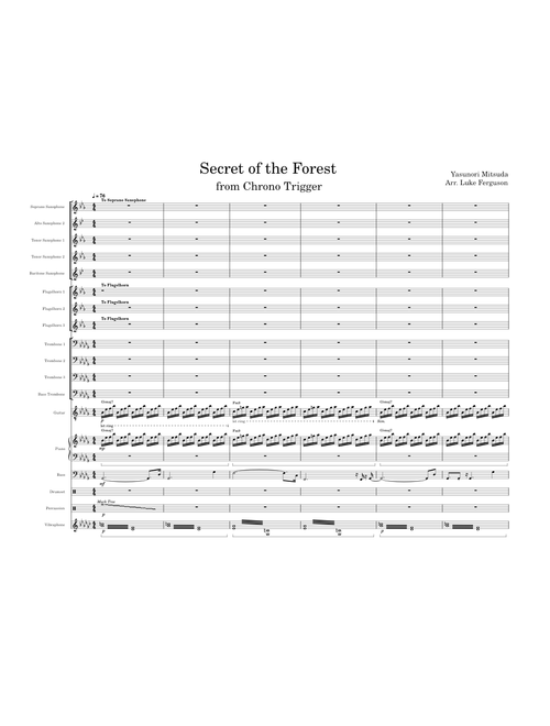 (UPDATE) Secret of the forest, Arranged for Big Band WIP