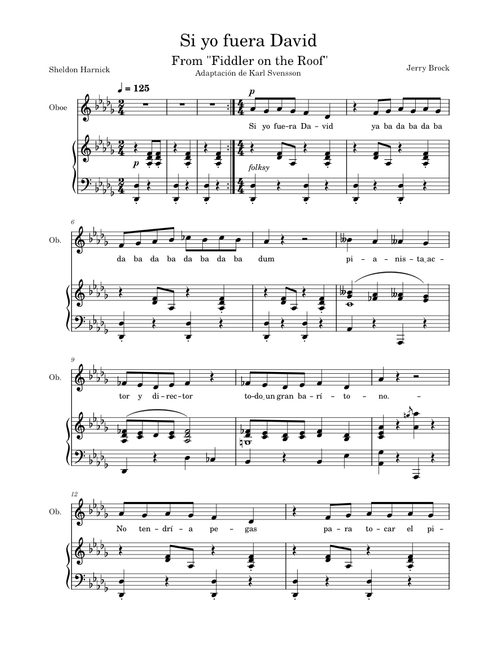 If i were a rich man – Fiddler On The Roof Si yo fuera David