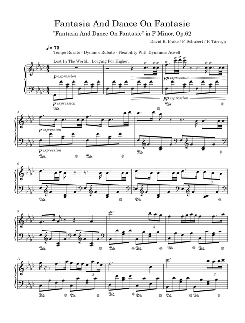 "Fantasia And Dance On Fantasie" in F Minor, Op.62