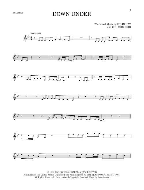 Down Under - Men At Work (Trumpet Solo)