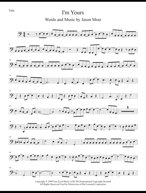 I'm Yours (Arr. Kevin Busse) - Jason Mraz (Tuba Solo)