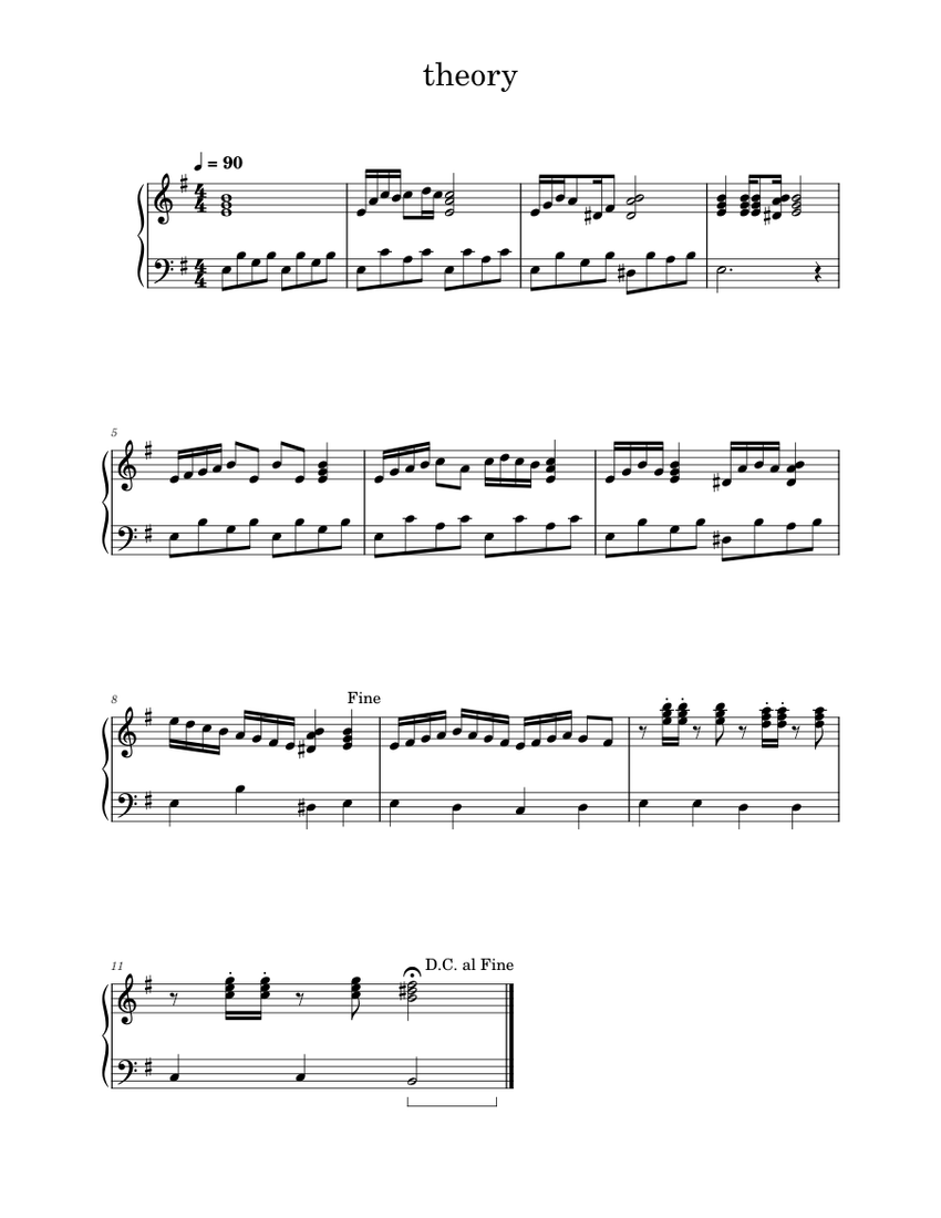theory Sheet music for Piano (Solo) Easy | Musescore.com