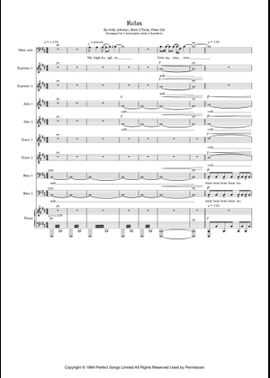Relax – Frankie goes to Hollywood Sheet Music with Chords for