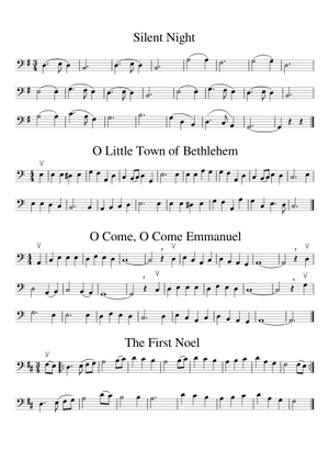 Trombone Caroling - Christmas Carols for Trombone Quartet Sheet