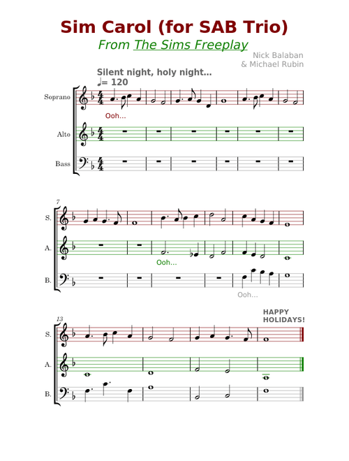 In the bleak midwinter – Gustav Holst (Sim Carol version)