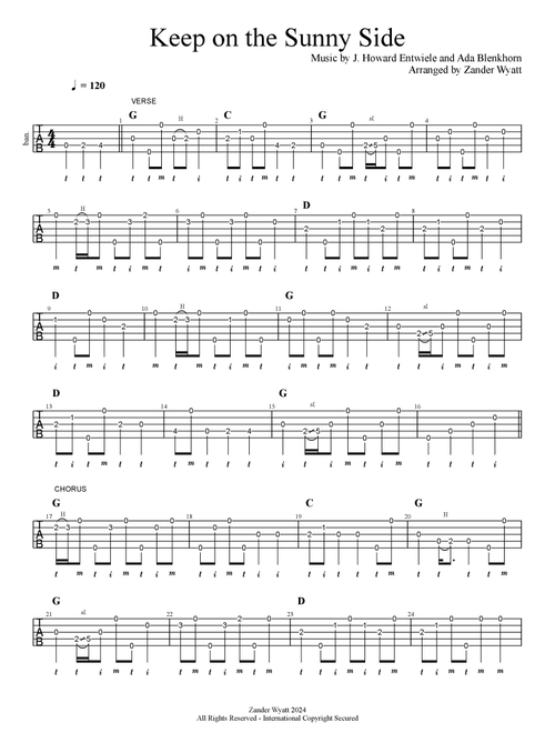 Keep on the Sunny Side (Arr. Zander Wyatt) - J Howard Entwiele and Ada Blenkhorn (Banjo)