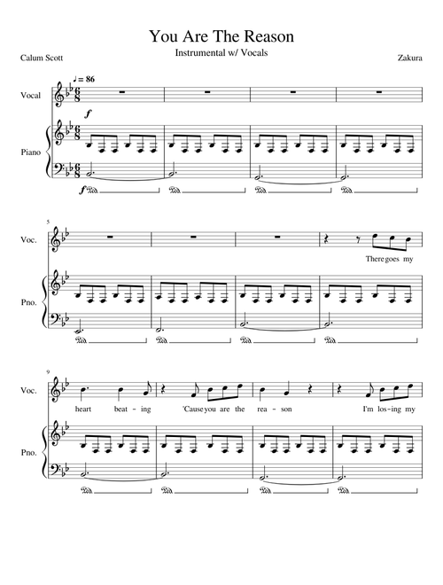 Calum Scott - You Are The Reason (Instrumental w/ Vocals)