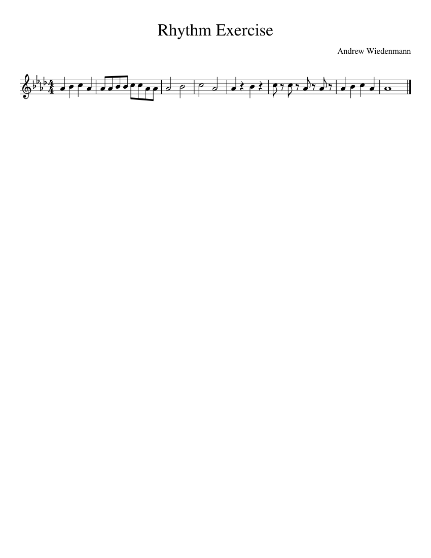 Rythm Exercise Sheet music for Piano (Solo) Easy | Musescore.com