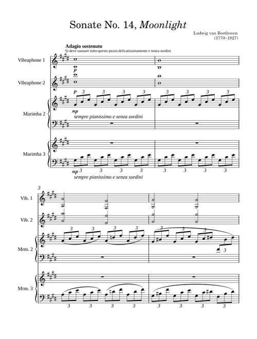 Moonlight Sonata – Ludwig van Beethoven Moonlight Sonate