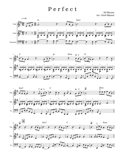 Perfect - Ed Sheeran  | (Short version) String Trio