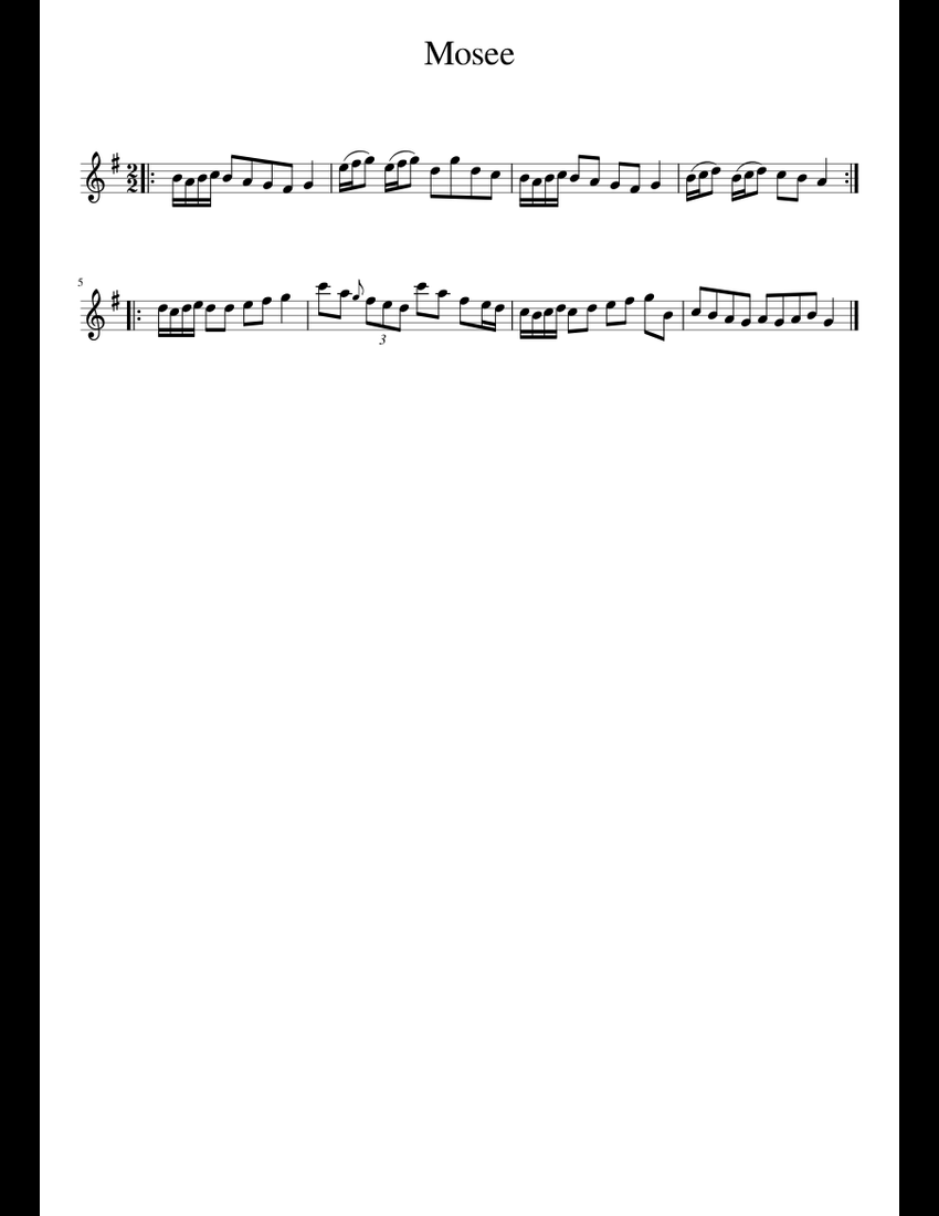 Mosee Sheet Music For Piano (Solo) | Musescore.com