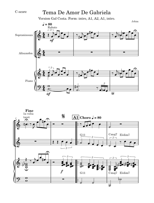 Tema de amor de Gabriela – Antônio Carlos Jobim