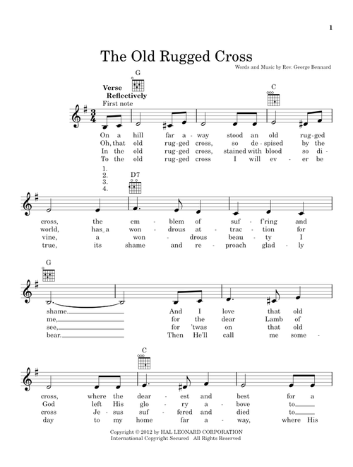 The Old Rugged Cross - Rev George Bennard (Ukulele)