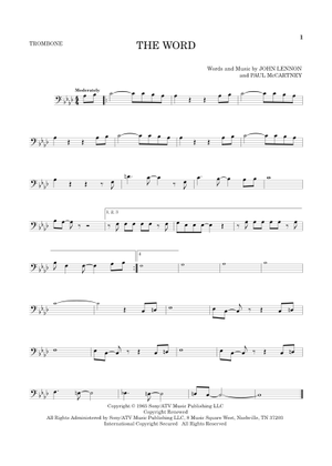 Play Official version of The word Sheet Music by The Beatles for