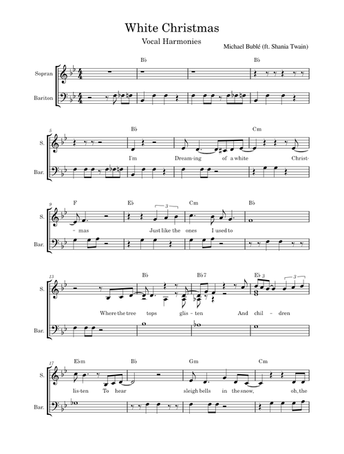 White Christmas - Vocal Harmonies